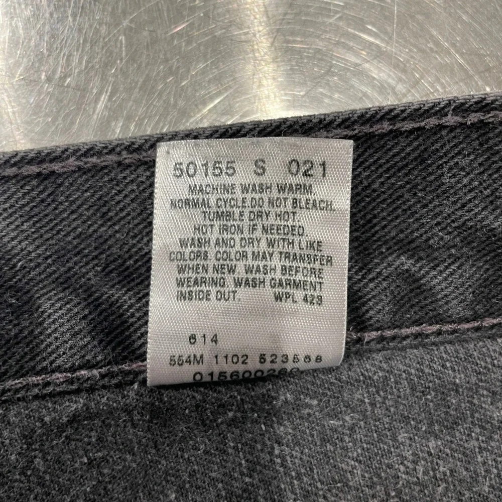 Y2K Levis 560 Comfort Fit Black Tapered Leg Jeans Mens 48x30 Made in USA Vintage